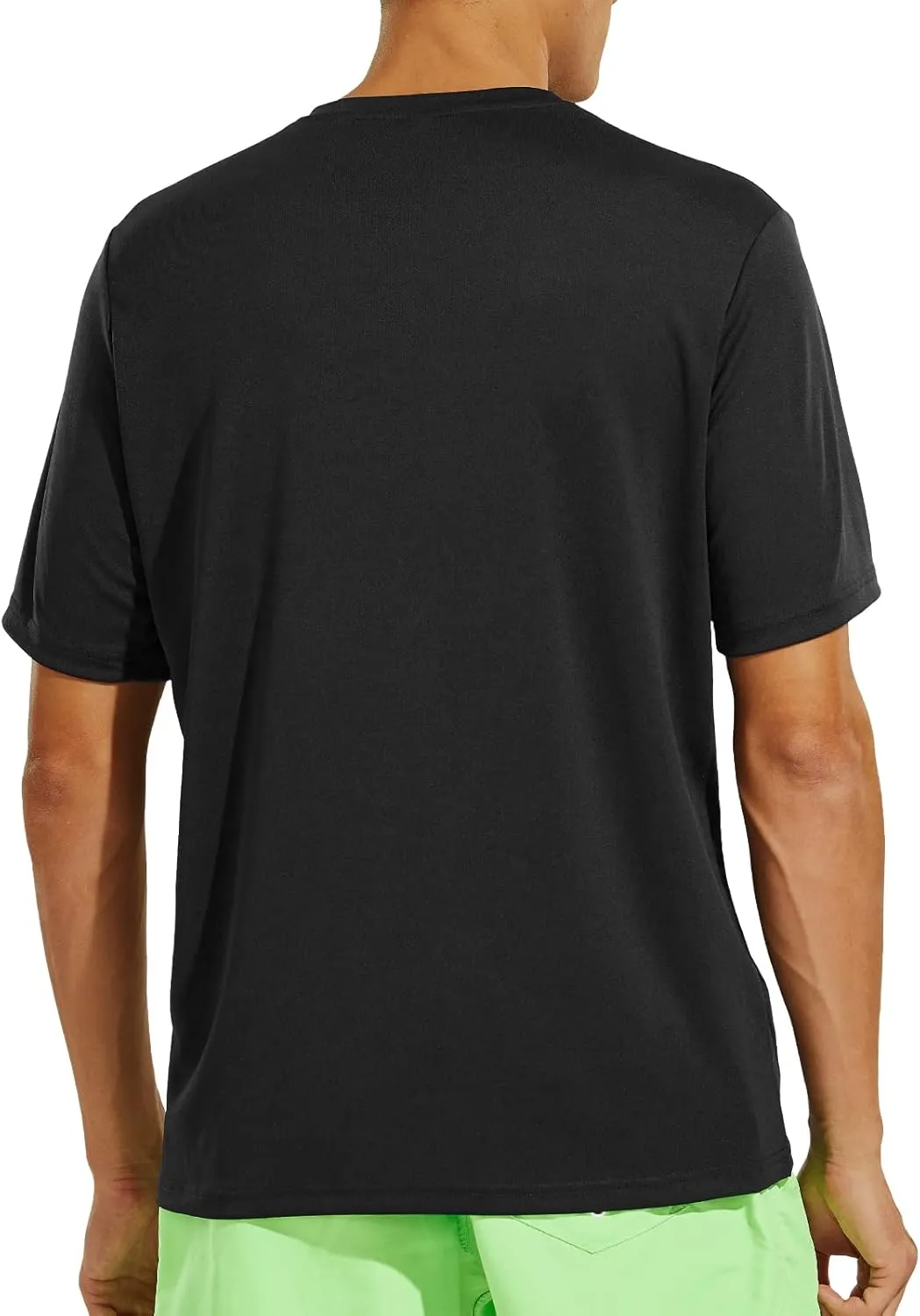 MIER Men's Quick Dry Workout Shirts Moisture Wicking Running Athletic Performance T-Shirts V Neck Top Tee, 2 Pack