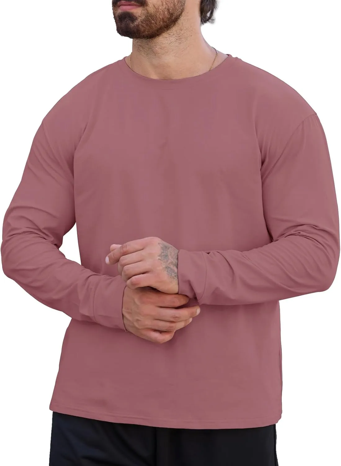 Muscle Killer Men's Gym Workout Long Sleeve T Shirt Lightweight Dry Fit Moisture Wicking Active Shirts Running Fitness Tee