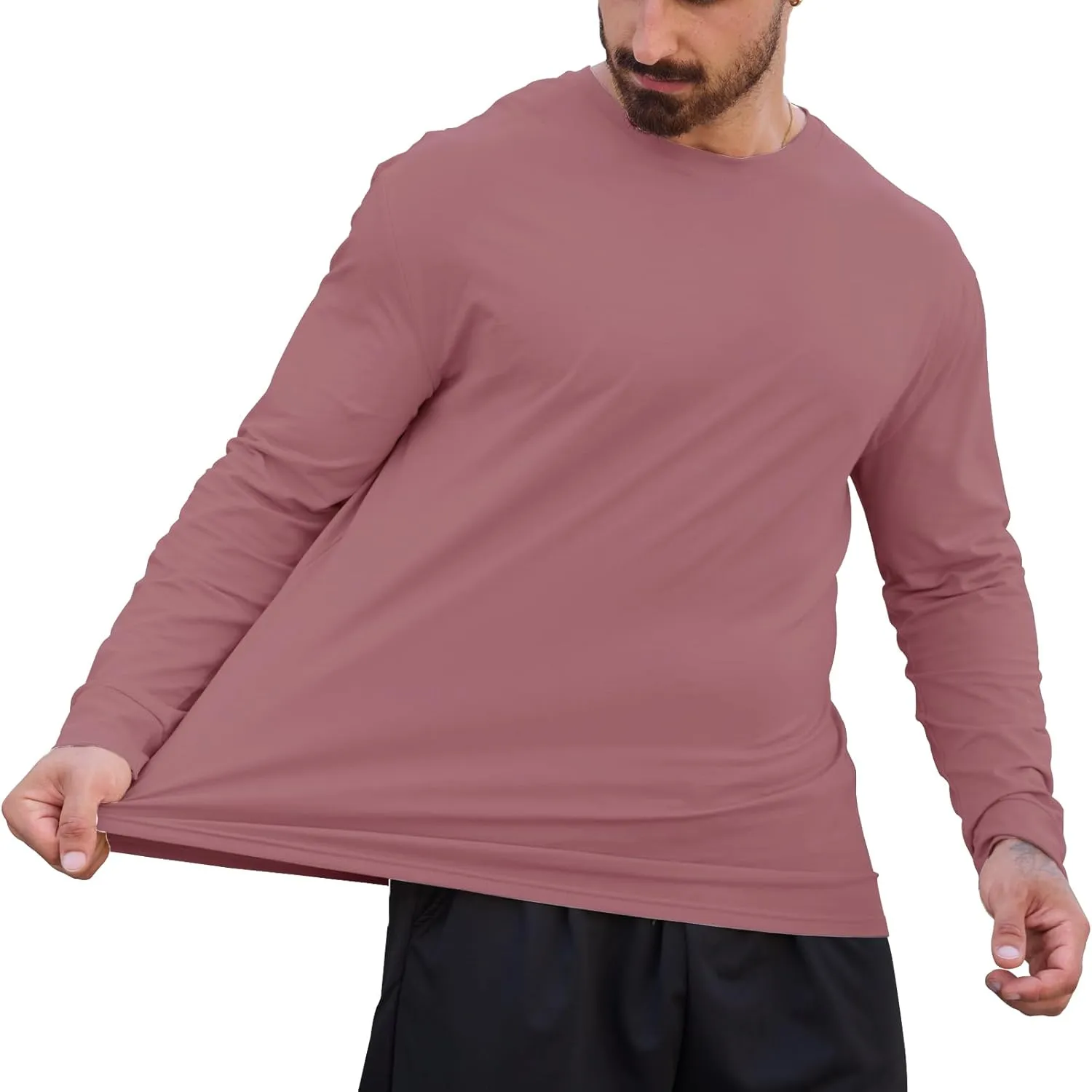 Muscle Killer Men's Gym Workout Long Sleeve T Shirt Lightweight Dry Fit Moisture Wicking Active Shirts Running Fitness Tee