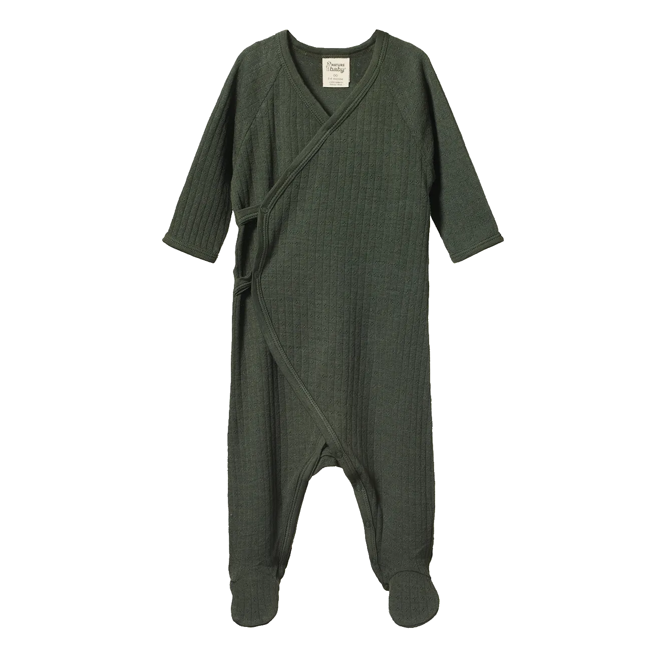 Nature Baby Kimono Stretch & Grow Pointelle -  Thyme