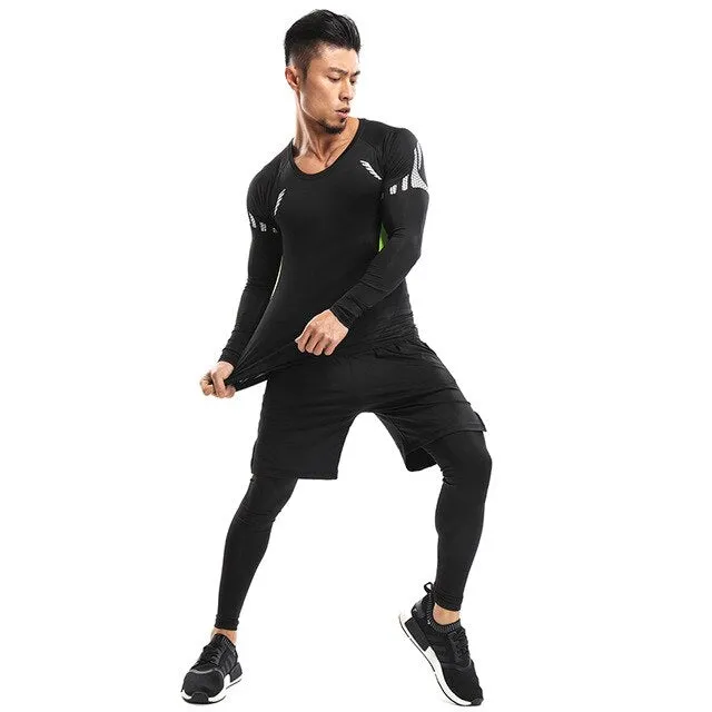 New Men Compression Shirt Fitness Jogger