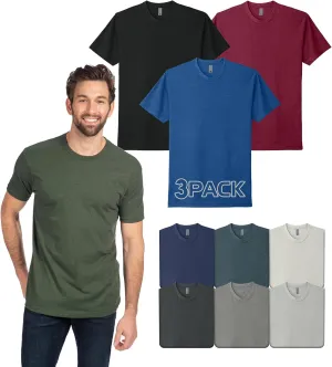 Next Level Apparel 6210 Men's T-Shirts, Pack of Unisex CVC Cotton Blend Bulk Undershirt  Custom Color Set Remera para Hombre