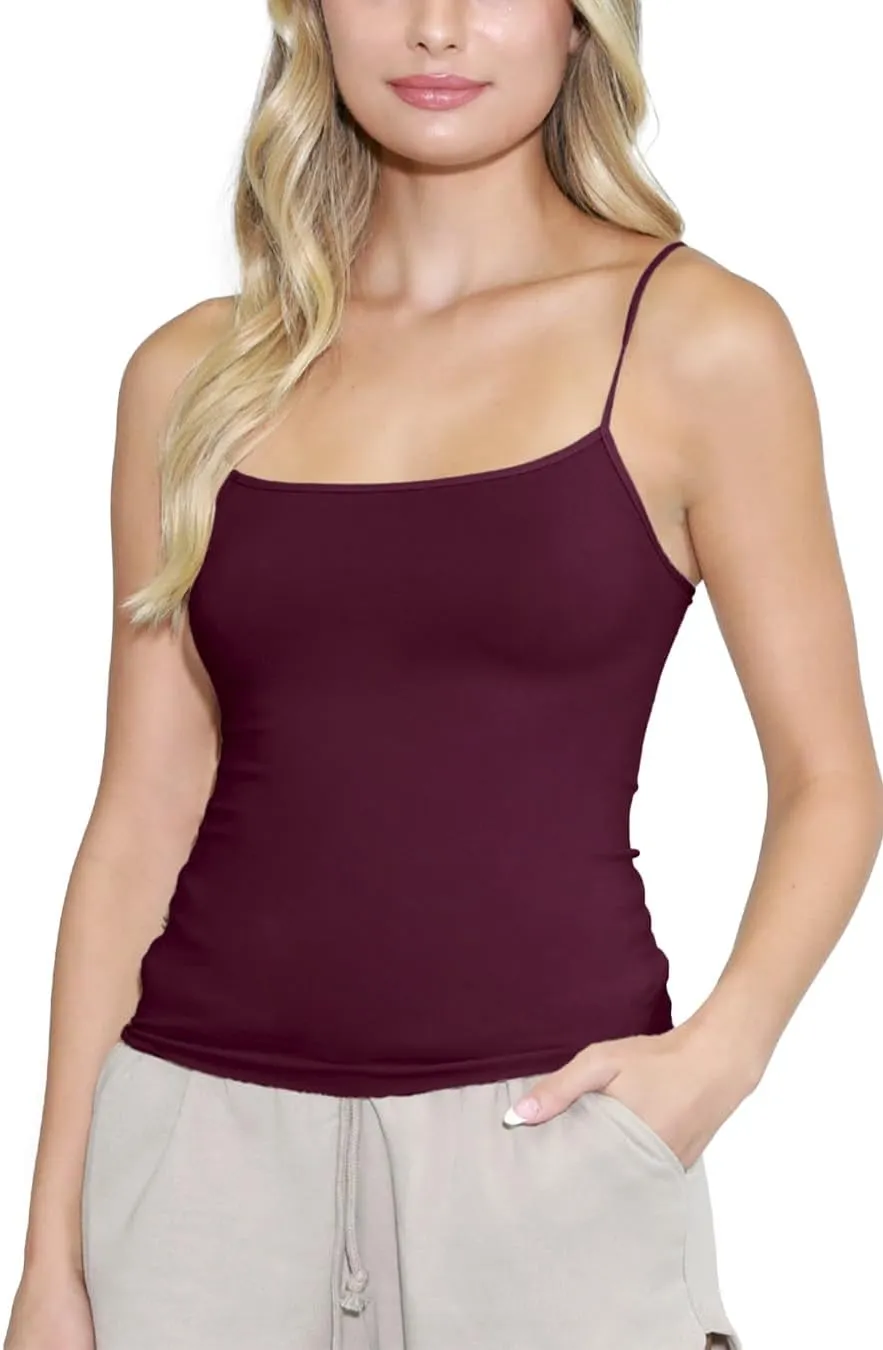 NIKIBIKI Women Seamless Classic Short Camisole Crop Top, Made in U.S.A, One Size