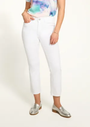 Olivia Boot Crop Denim, White