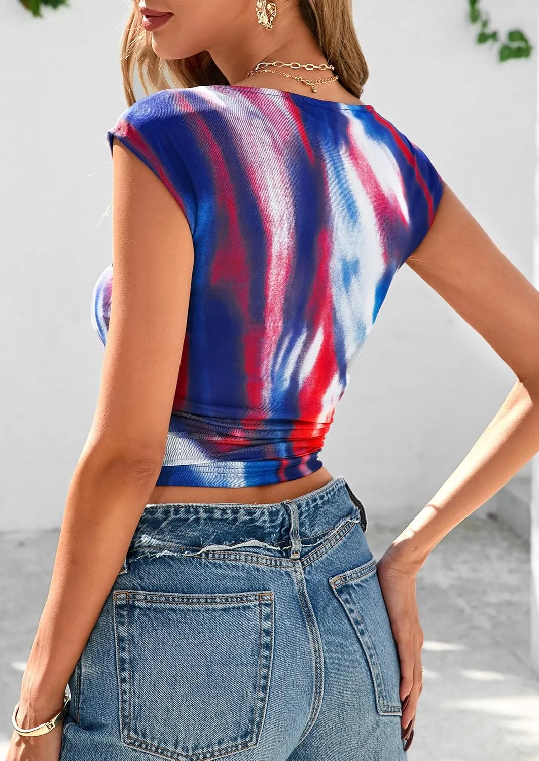 PRETTYGARDEN Women's Summer Floral Mesh Tank Tops 2025 Trendy Casual Cap Sleeve Slim Fitted Blouse Shirt Going Out Outfits