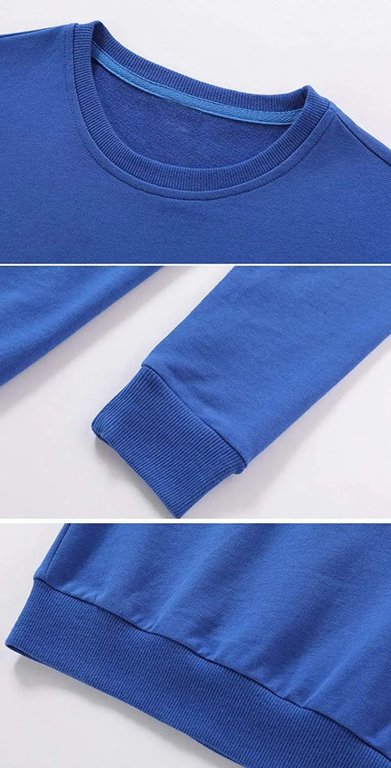 PTPuke Toddler Boys Girls Solid Cotton Thin Sweatshirt Long Sleeve top T-Shirts