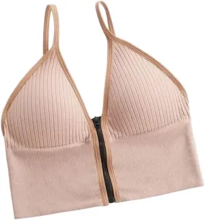Push Up Camisole Padded Bra Top Suspender Printed Newspaper Female Soft Sleeveless Tube