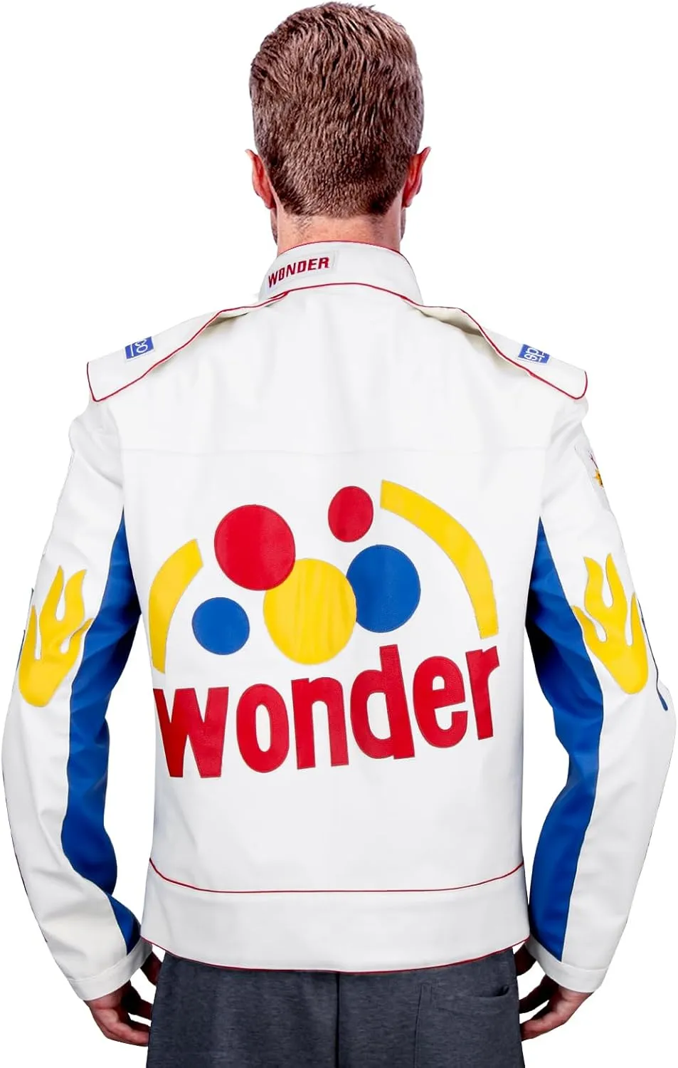 Ricky Bobby Racing Leather Jacket Adult Men Talladega Nights Wonder Halloween Costume Bomber Leather Jacket