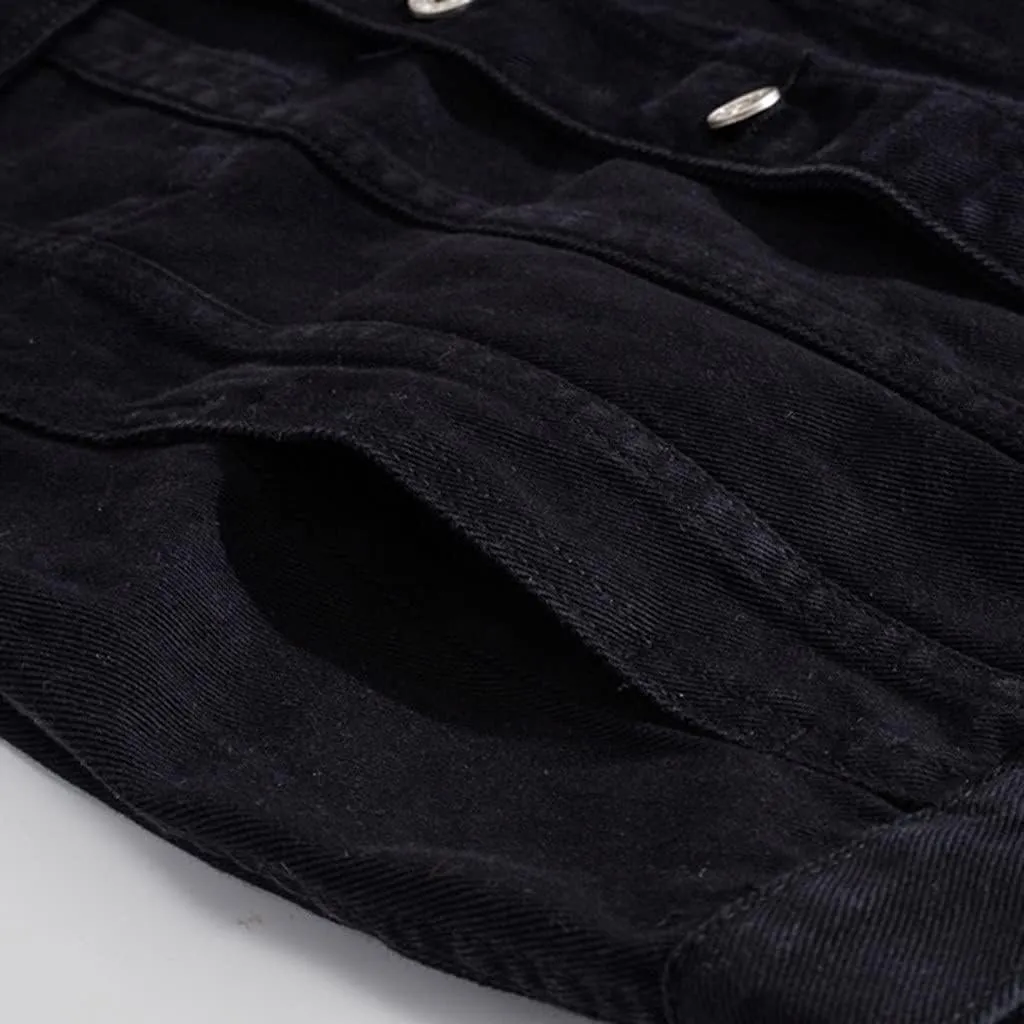 Ripped Denim Jacket for Men Casual Style Autumn Cardigan Jacket Hip Pop Jacket