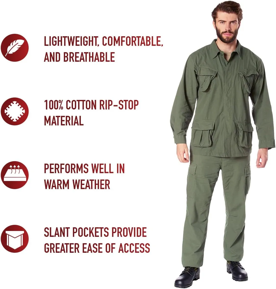 Rothco Vintage Vietnam Fatigue Shirt Rip-Stop