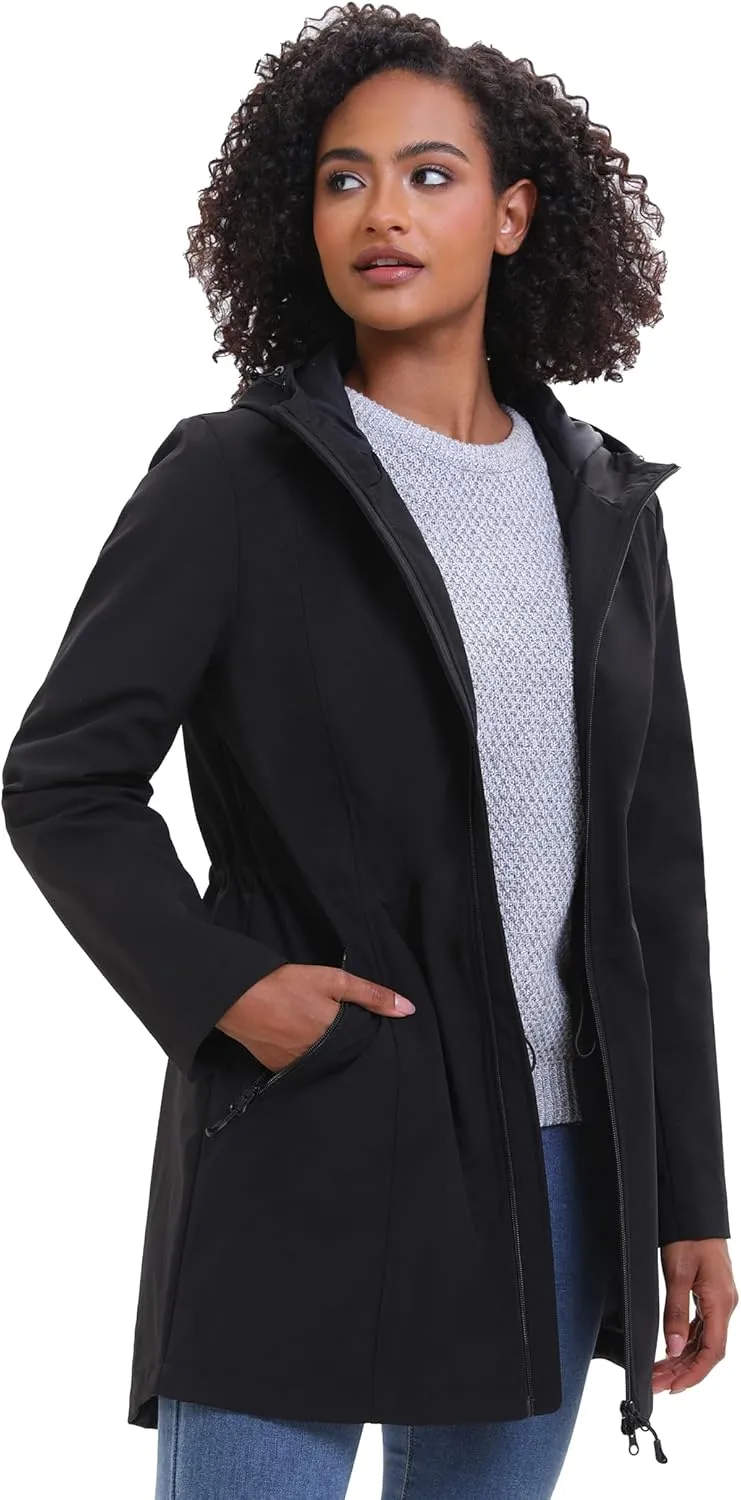 ROYAL MATRIX Women's Waterproof Rain Jacket Lightweight Hooded Breathable Windbreaker Softshell Jacket