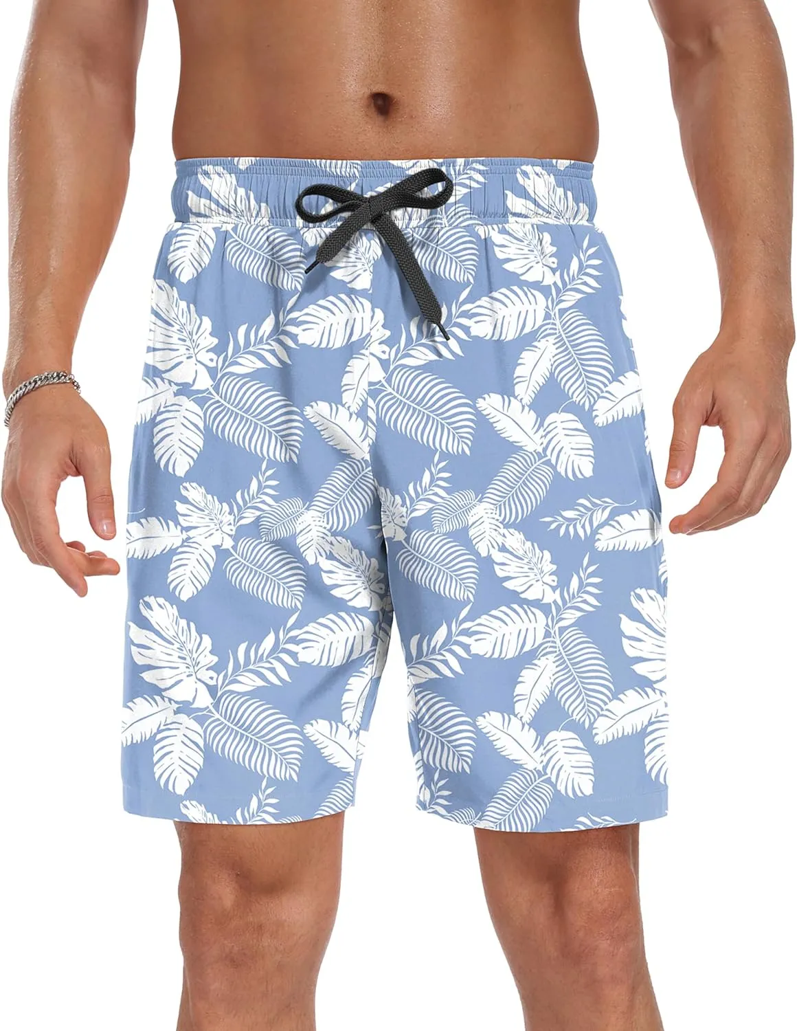 Sailwind Men Swim Trunks with Compression Liner 9" Beach Shorts Quick Dry with Zipper Pockets Board Shorts