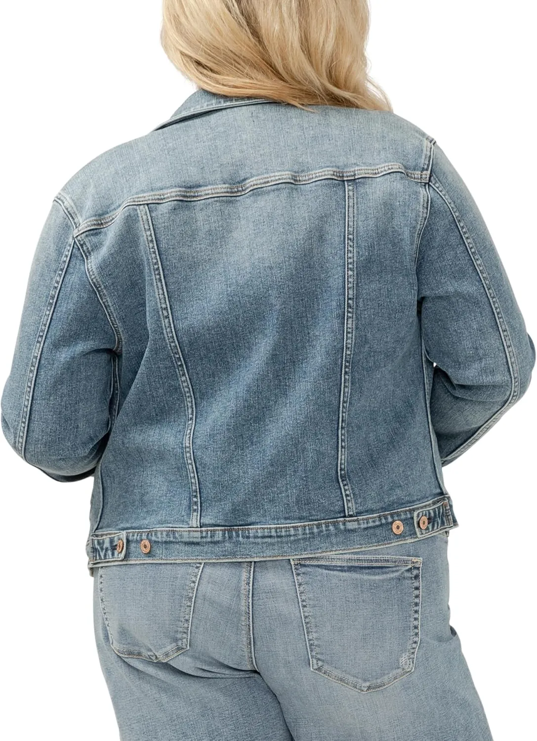 Silver Jeans Co. Women's Plus Size Fitted Denim Jacket