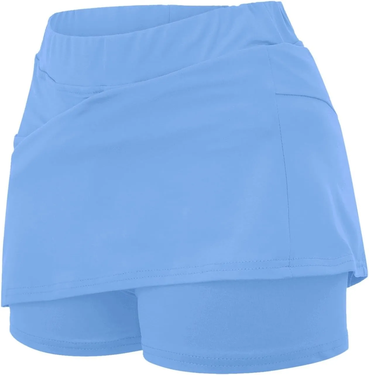 Skorts for Women with Pockets Casual Plus Size High Waist Tummy Control Athletic Skirts with Shorts Underneath