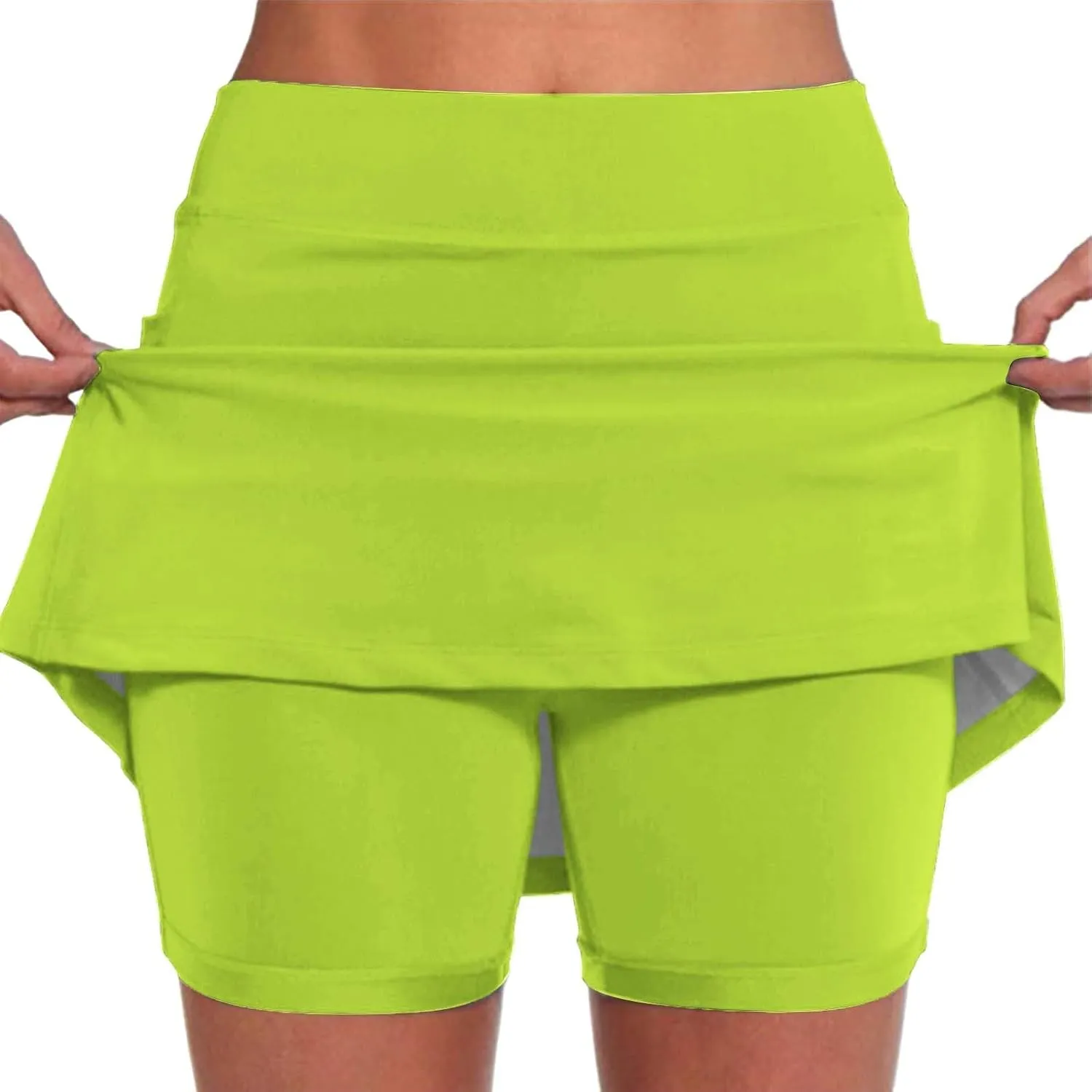 Skorts for Women with Pockets Tummy Control High Waist Yoga Short Pants Summer Dressy Casual Athletic Sports Skirt