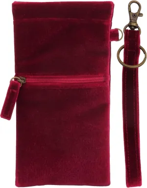 Soft Sunglass Pouch - Extra Large Eyeglasses Holder squeeze top - Glasses Holder Sleeve w/Wristlet lanyard & cleaning cloth