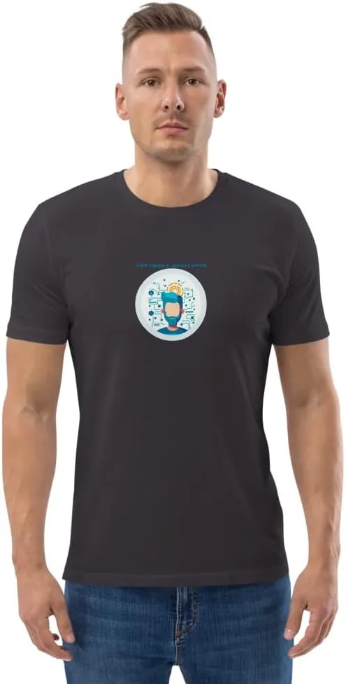 Software Developer Unisex Organic Cotton t-Shirt The Original Software Developer Unisex Organic Cotton t-Shirt Pixel Art 1