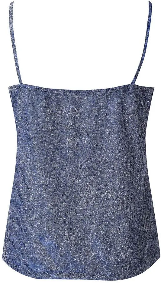 Sparkly Tops for Women Sequined Sling Tanks Top Sexy Off The Shoulder Vest Shirts Shiny Plus Size Loose Camisole Tees