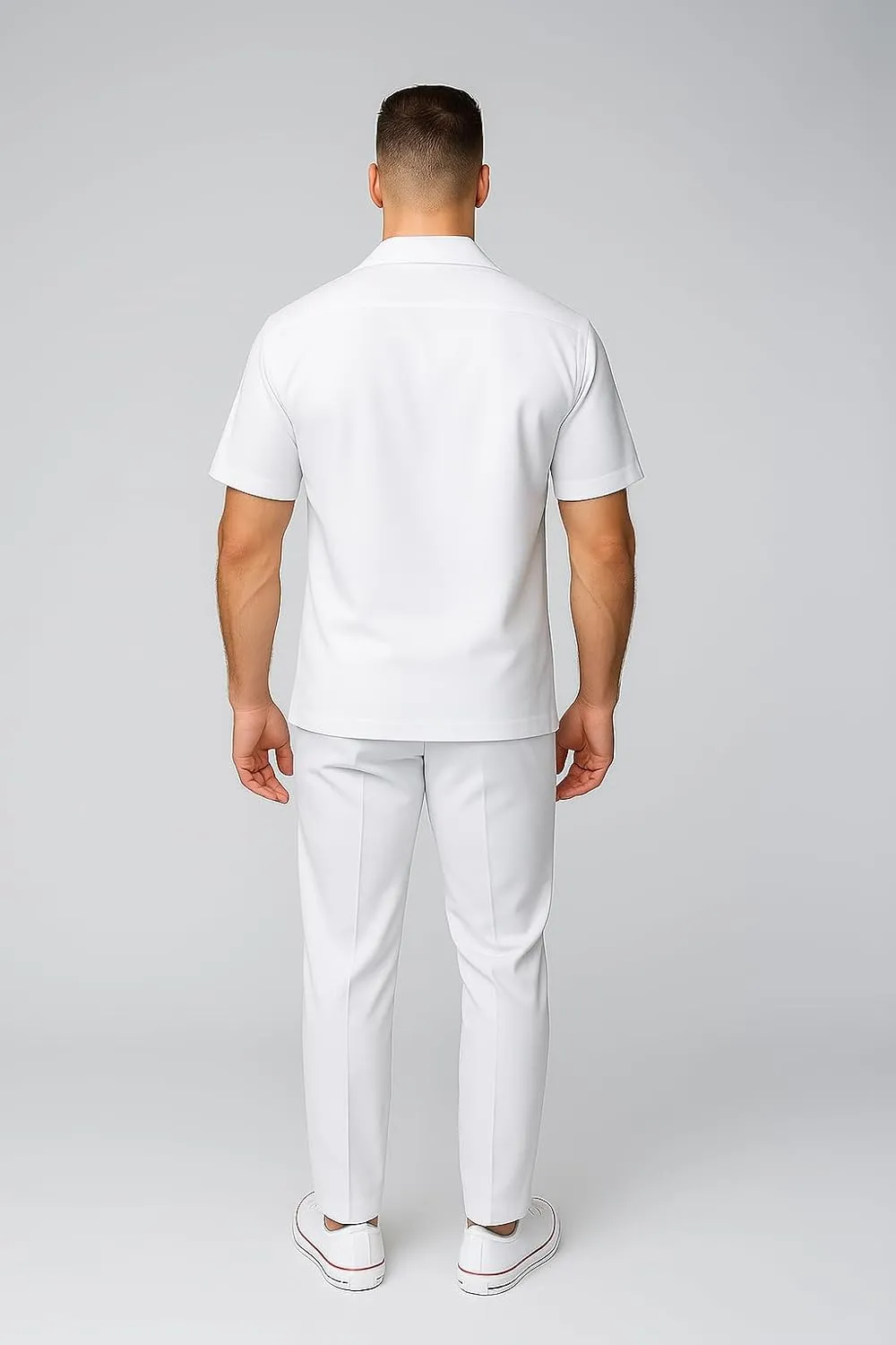 STACY ADAMS Men's Linen Shirt Pant Set