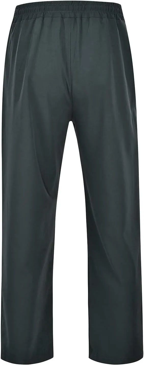 Straight Leg Sweatpants Men Plus Size Pants Drawstring Elastic Waist Trousers Summer Outdoor Lightweight Slacks