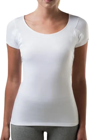 T THOMPSON TEE Women's Sweatproof Undershirt | Scoop Neck | Slim Fit | with Sweat Pads