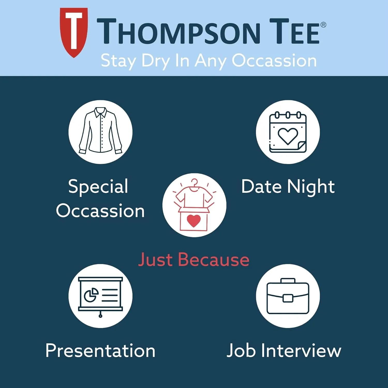 T THOMPSON TEE Women's Sweatproof Undershirt | Scoop Neck | Slim Fit | with Sweat Pads