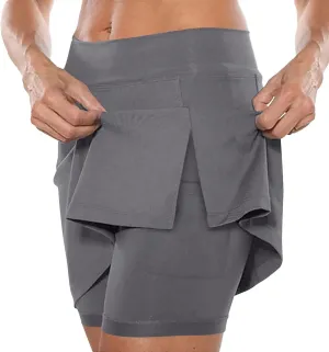 Tennis Skirts for Women with Pockets High Waisted Athletic Golf Skorts Skirts Workout Sports Running Summer Beach Shorts