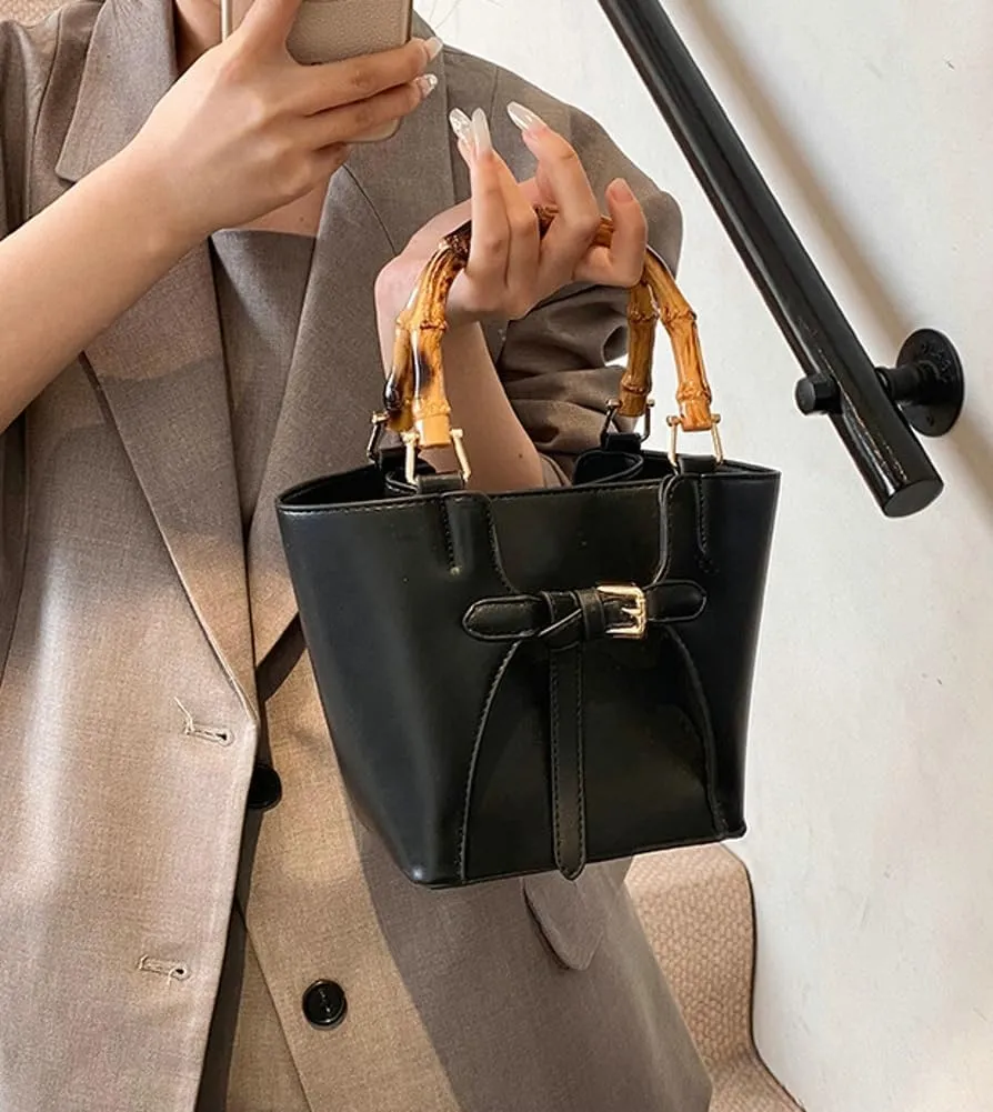 Top Handle Shoulder Crossbody Bag Elegant Bucket Bag Satchel Purse for Travel 2025