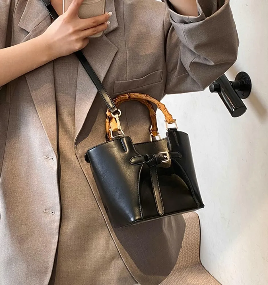 Top Handle Shoulder Crossbody Bag Elegant Bucket Bag Satchel Purse for Travel 2025