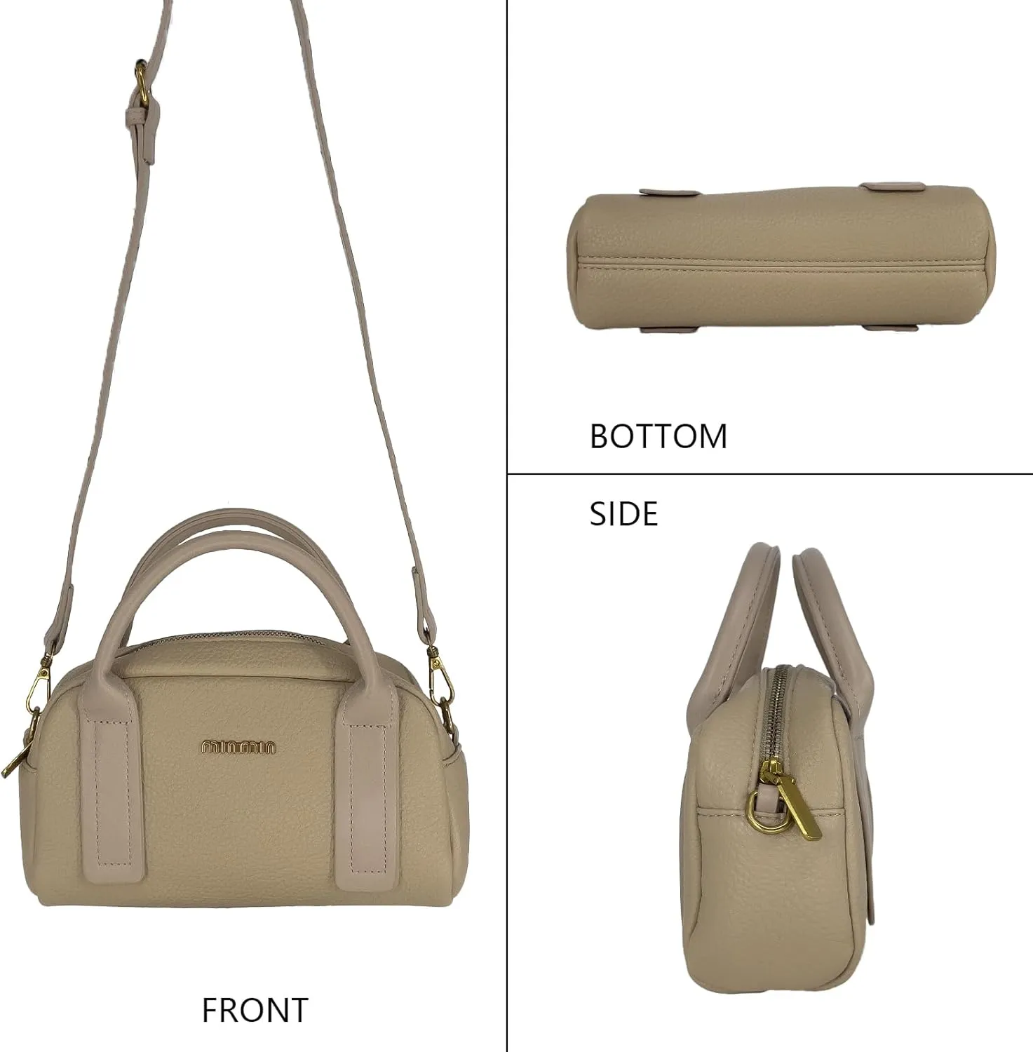 Top Handle Tote for Women, Vegan Leather Structured Work Bag with Zippered Compartments