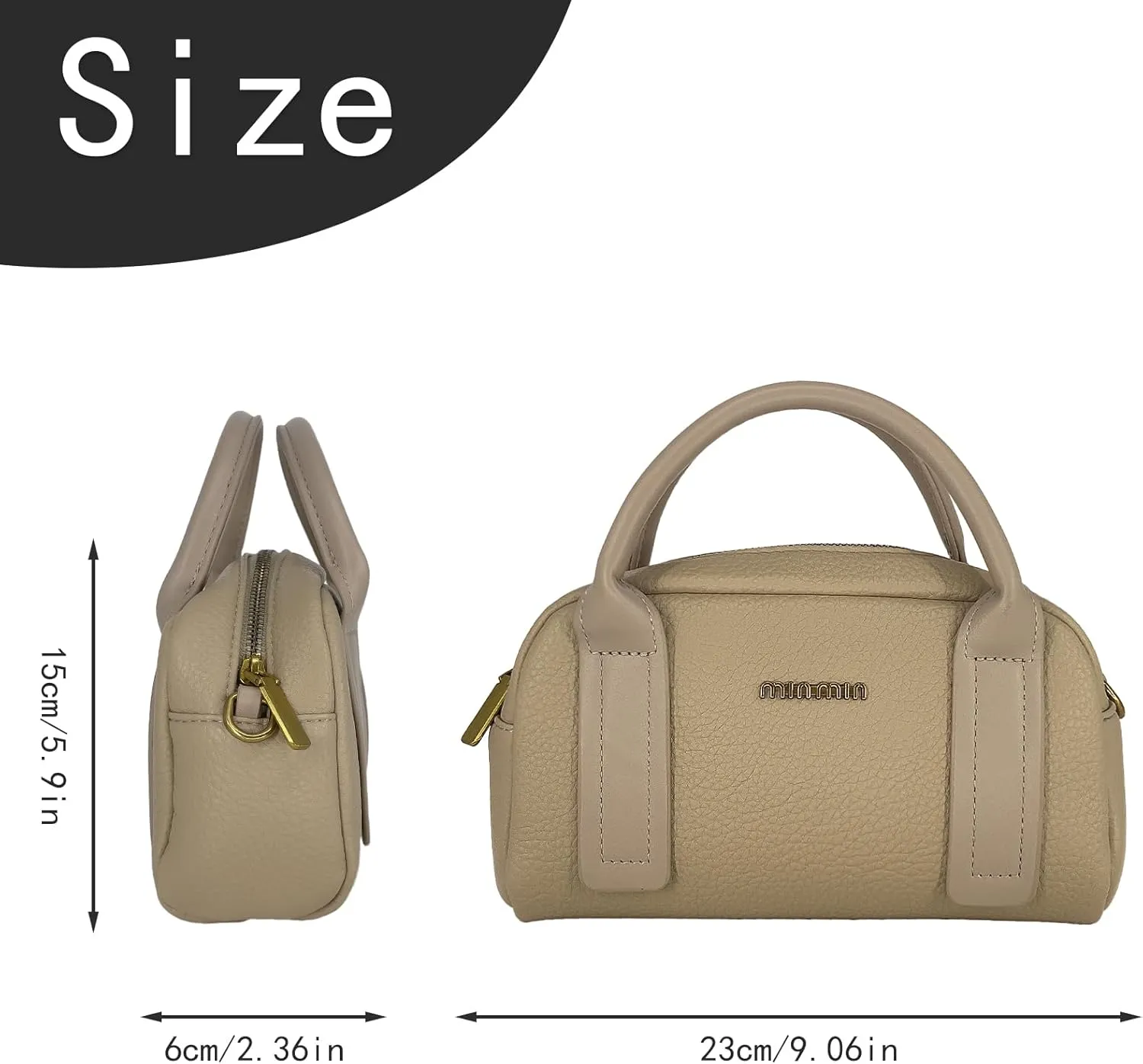 Top Handle Tote for Women, Vegan Leather Structured Work Bag with Zippered Compartments