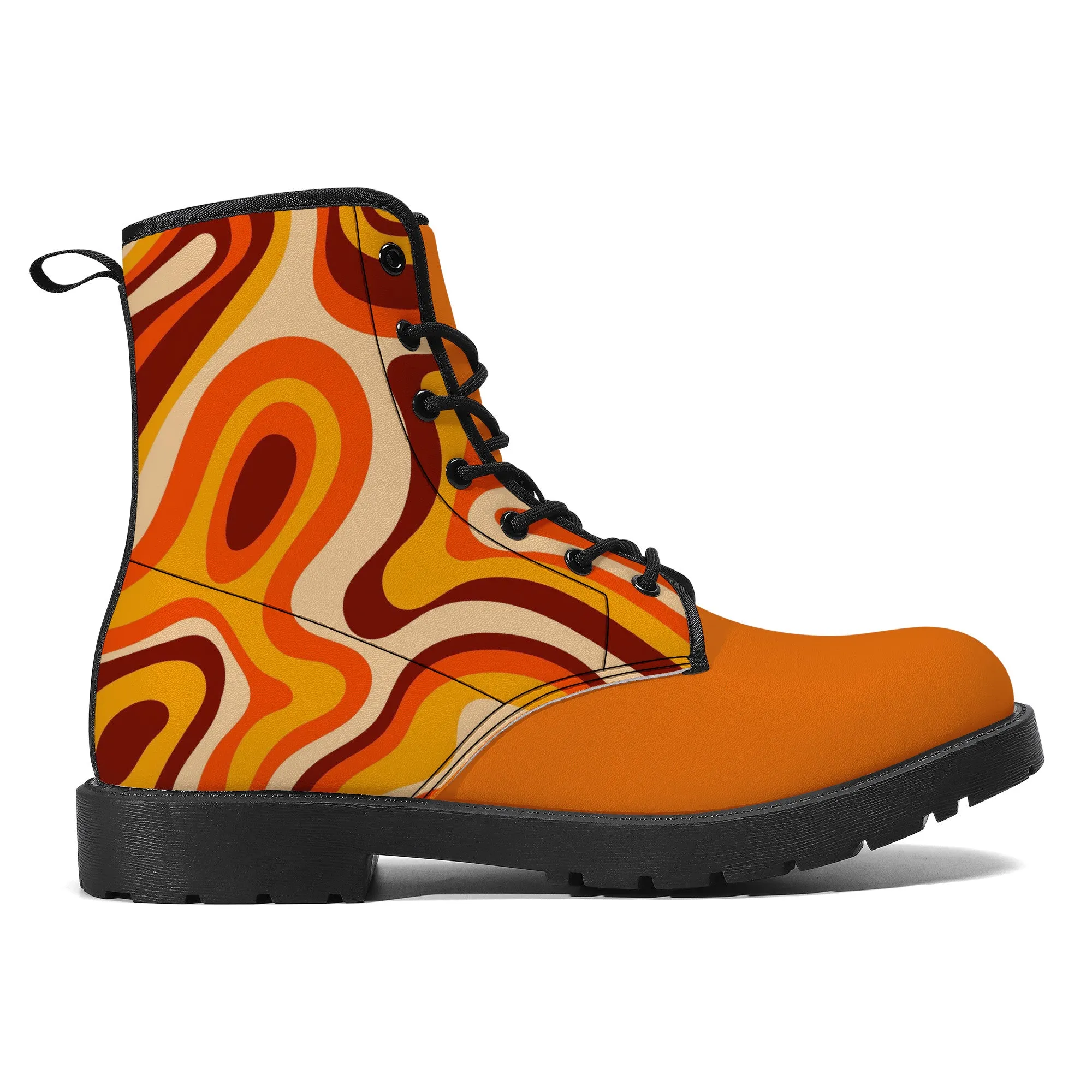 Unisex - Synthetic Leather Boots - Retro