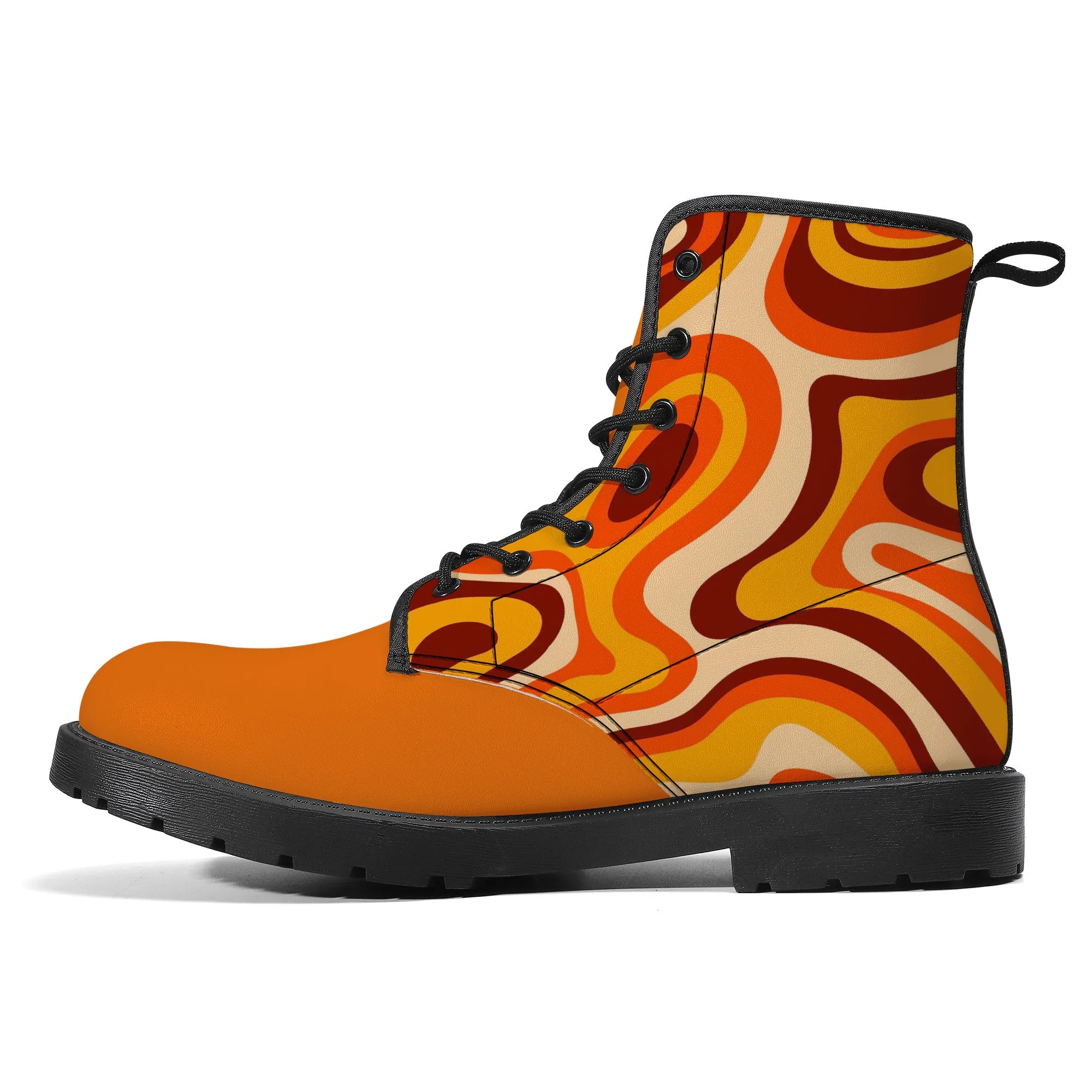 Unisex - Synthetic Leather Boots - Retro