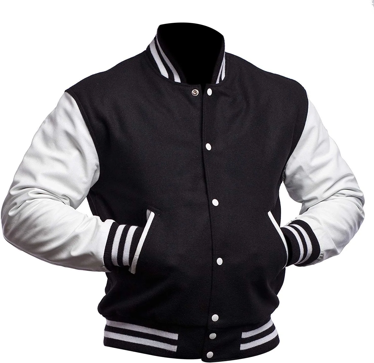 Unisex Women/Mens Varsity Letterman Jacket | College Baseball High School Bomber Wool   Faux Leather Jacket