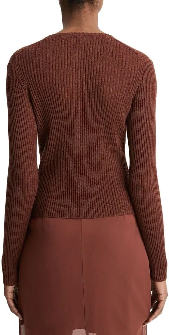Vince Ribbed Cashmere & Silk-Blend Cardigan