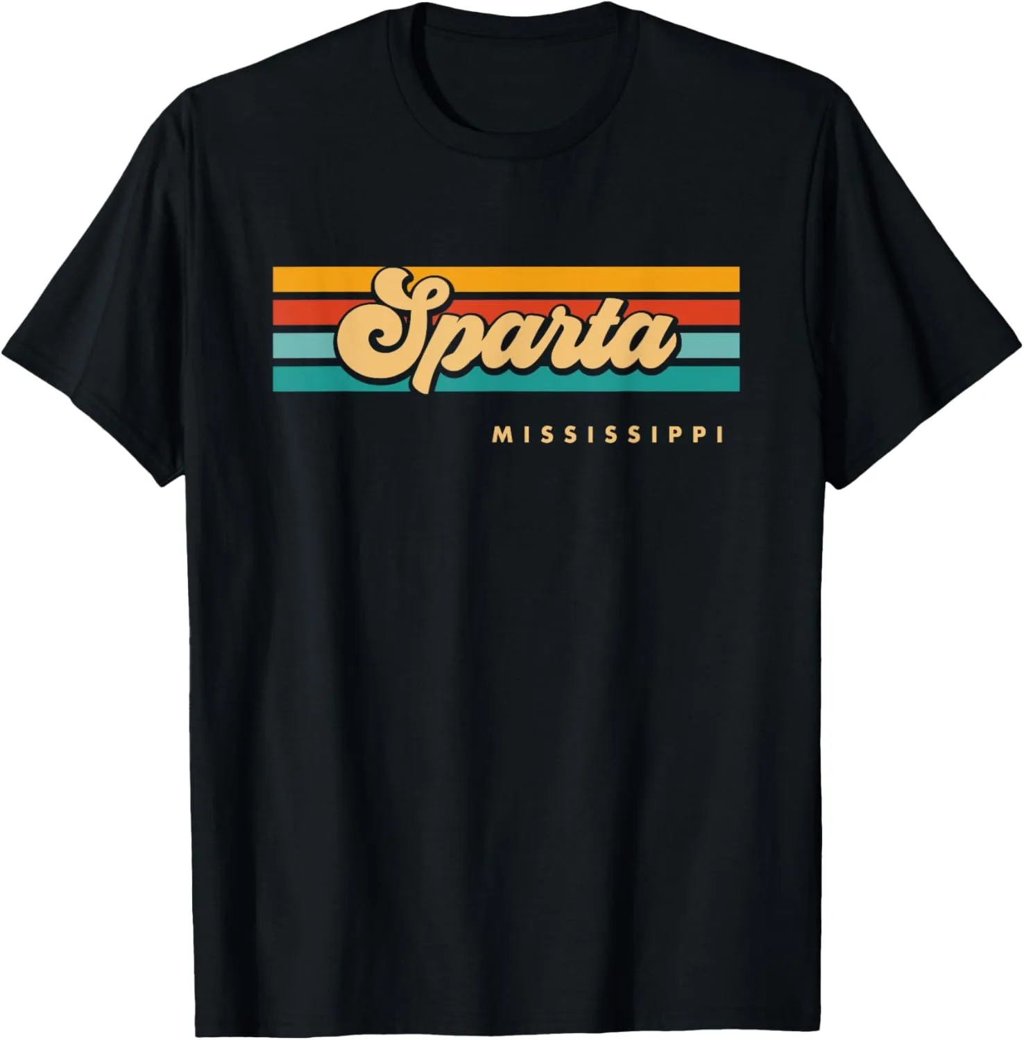 Vintage Sunset Stripes Sparta, Mississippi T-Shirt
