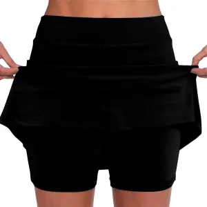 Womans Tennis Golf Skirts High Waisted Workout Athletic Skirt with Shorts Underneath Quick Dry Gym Running Skirt