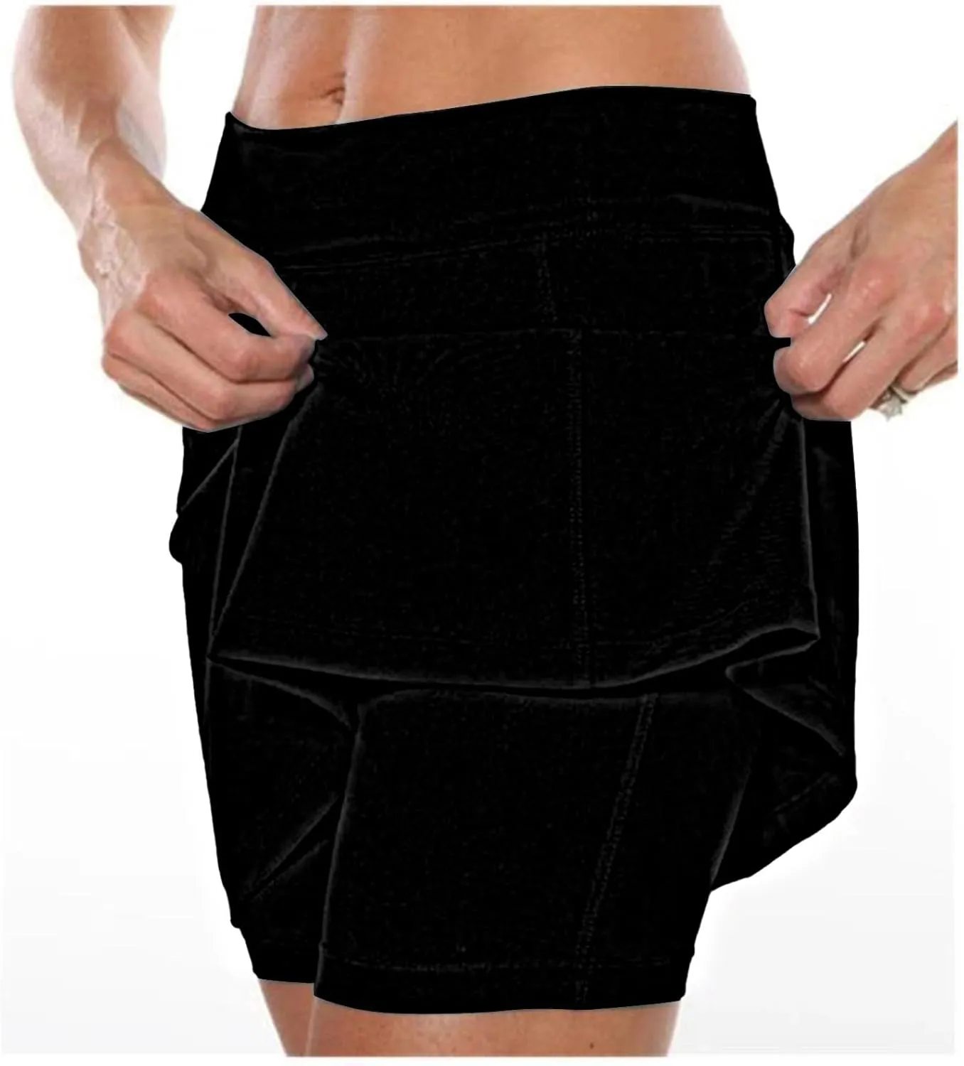 Womans Tennis Golf Skirts High Waisted Workout Athletic Skirt with Shorts Underneath Quick Dry Gym Running Skirt