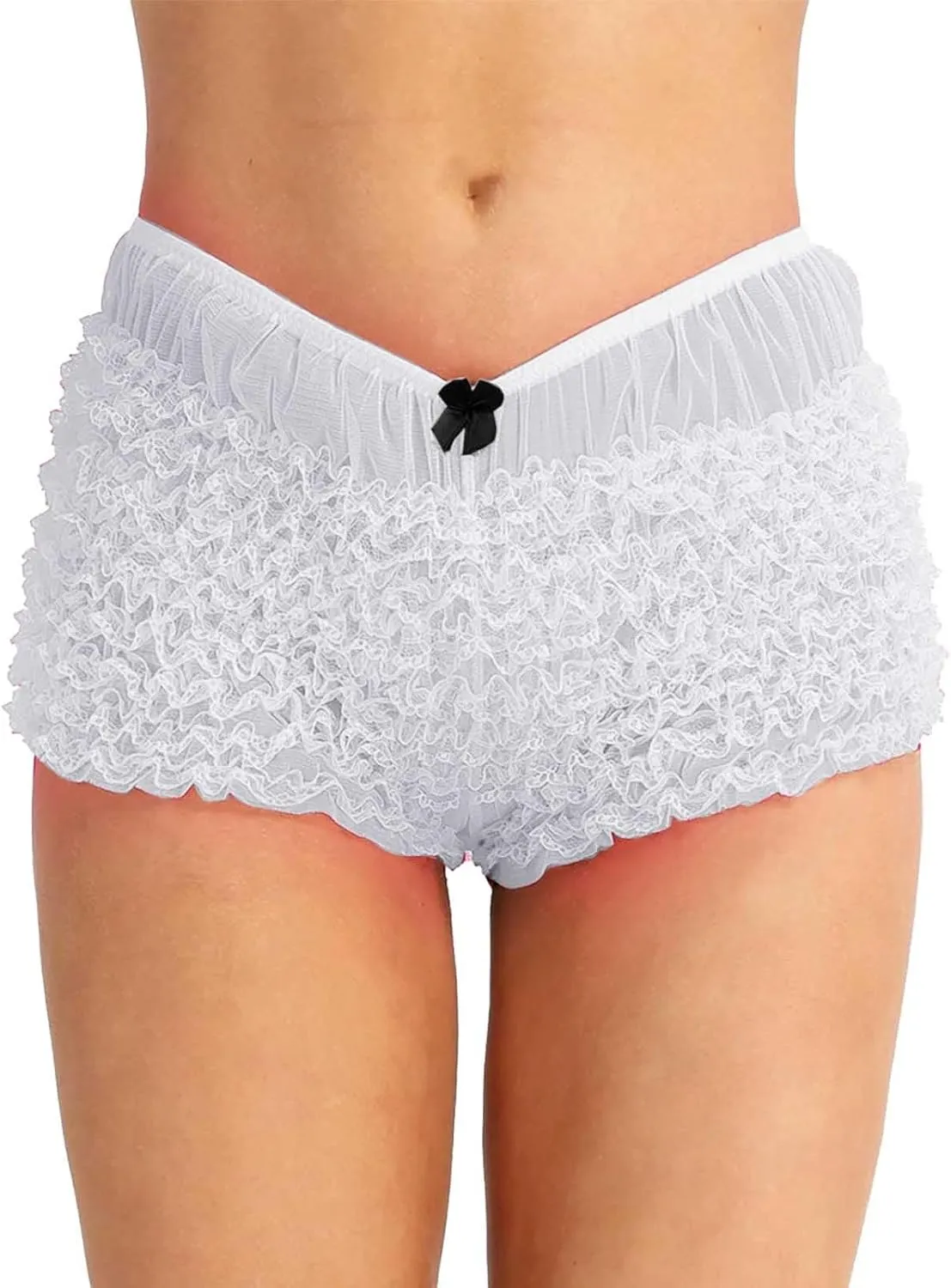 Women Lace Y2K Mini Skirts Ruffled Hem Layered Skirts Low Rise Mini Skirt Sheer Floral Lace Tiered Short Skirt