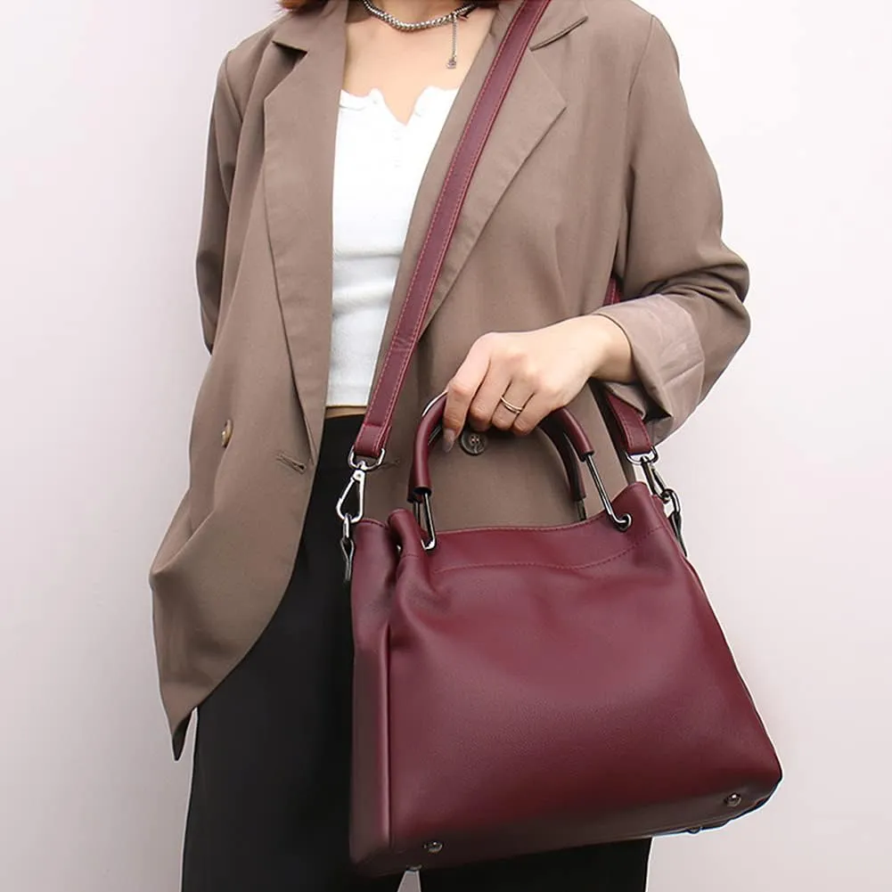 Women Purse and Handbag Soft Leather Shoulder Bag Ladies Work Top Handle Satchel
