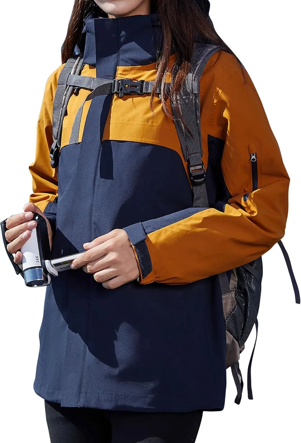 Women's 3-in-1 Waterproof Winter Jacket With Removable Inner Liner and Hooded Warm Jacket For Women