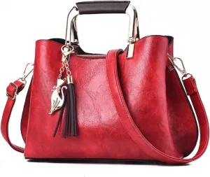 Womens Handbags and Purses Fashion Top Handle Satchel Tote PU Leather Shoulder Bags