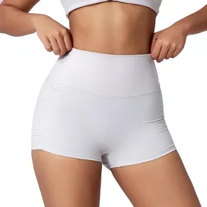 Women's High Waist Yoga Booty Shorts Workout Wrinkled Dance Hot Pants Butt Lifting Jogger Shorts Rave Outfits
