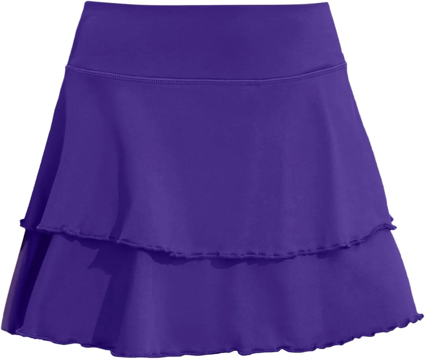 Womens Pleated Tennis Skirt Double Ruffle Flowy Golf Skort High Waisted Tummy Control Gym Running Athletic Skirts Wine XXL