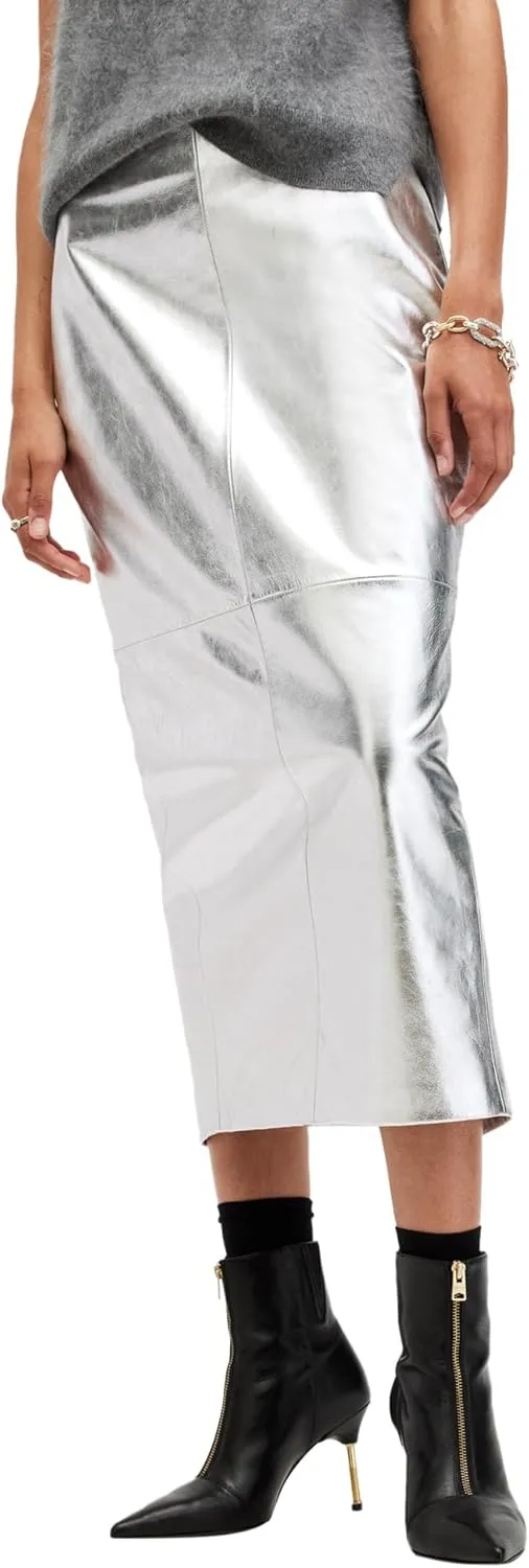 Women's Renai Slim Fit Leather Pencil Skirt
