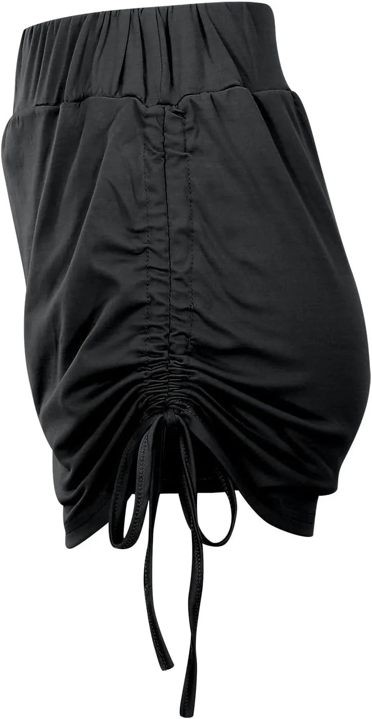 Womens Shirred Skirt Skorts High Waist Athletic Sports Yoga Skirt Tummy Control Dressy Casual Pleated Golf Skorts