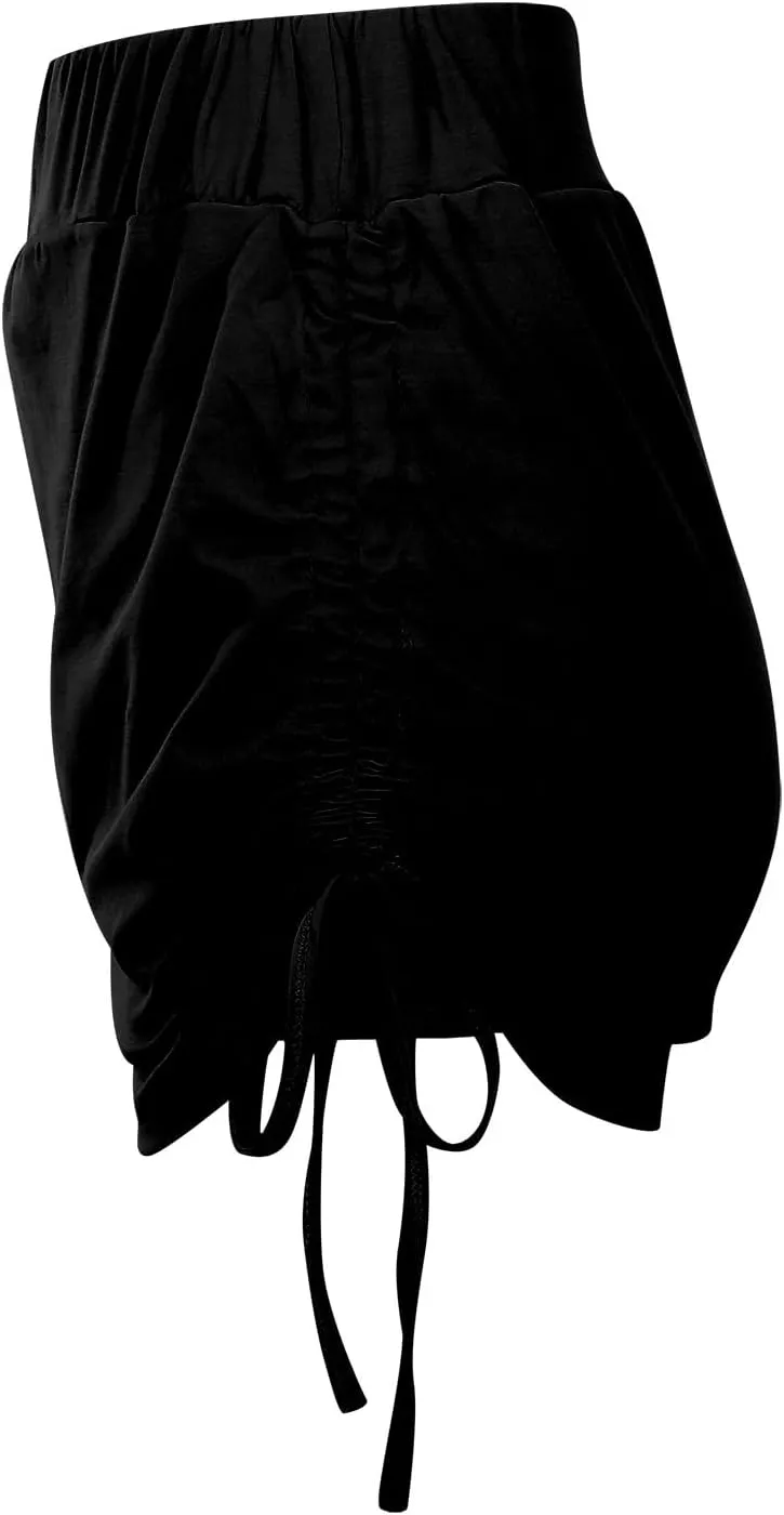 Womens Shirred Skirt Skorts High Waist Athletic Sports Yoga Skirt Tummy Control Dressy Casual Pleated Golf Skorts