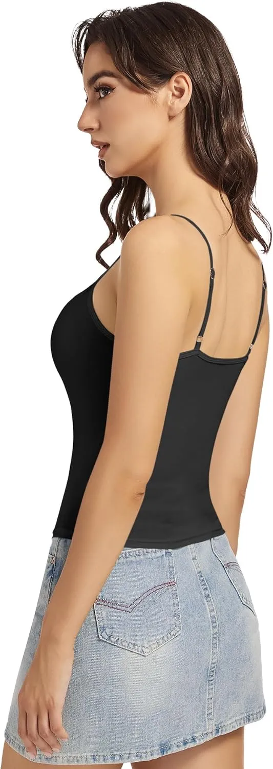 Women's Square Neck Tank Top Spaghetti Strap Shirt Summer Going Out Basic Camisole