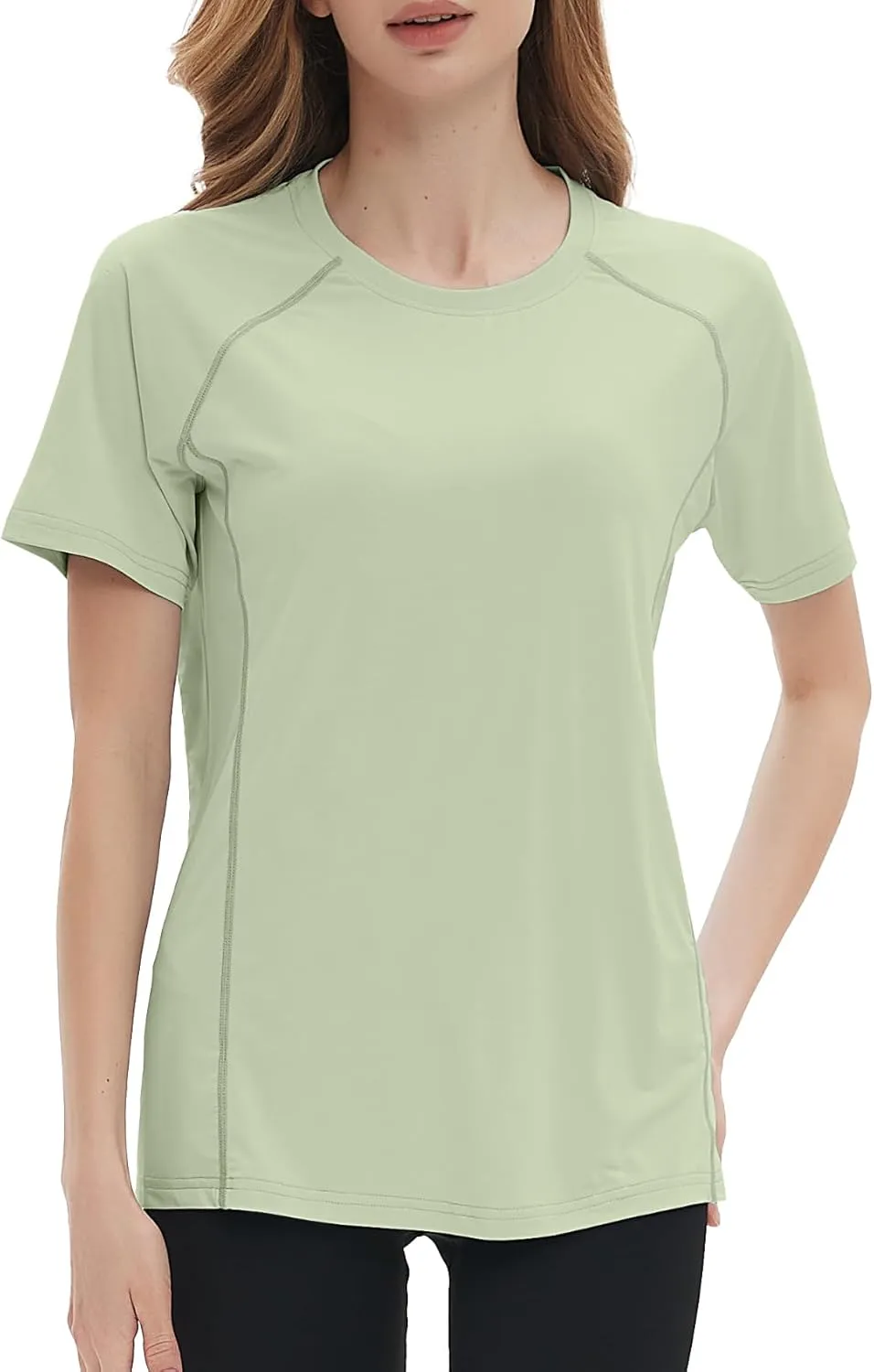 Women's Swim Shirt Short Sleeve UPF 50  UV Protection Quick Dry Athletic Yoga Workout Shirts Running Gym Tee Top