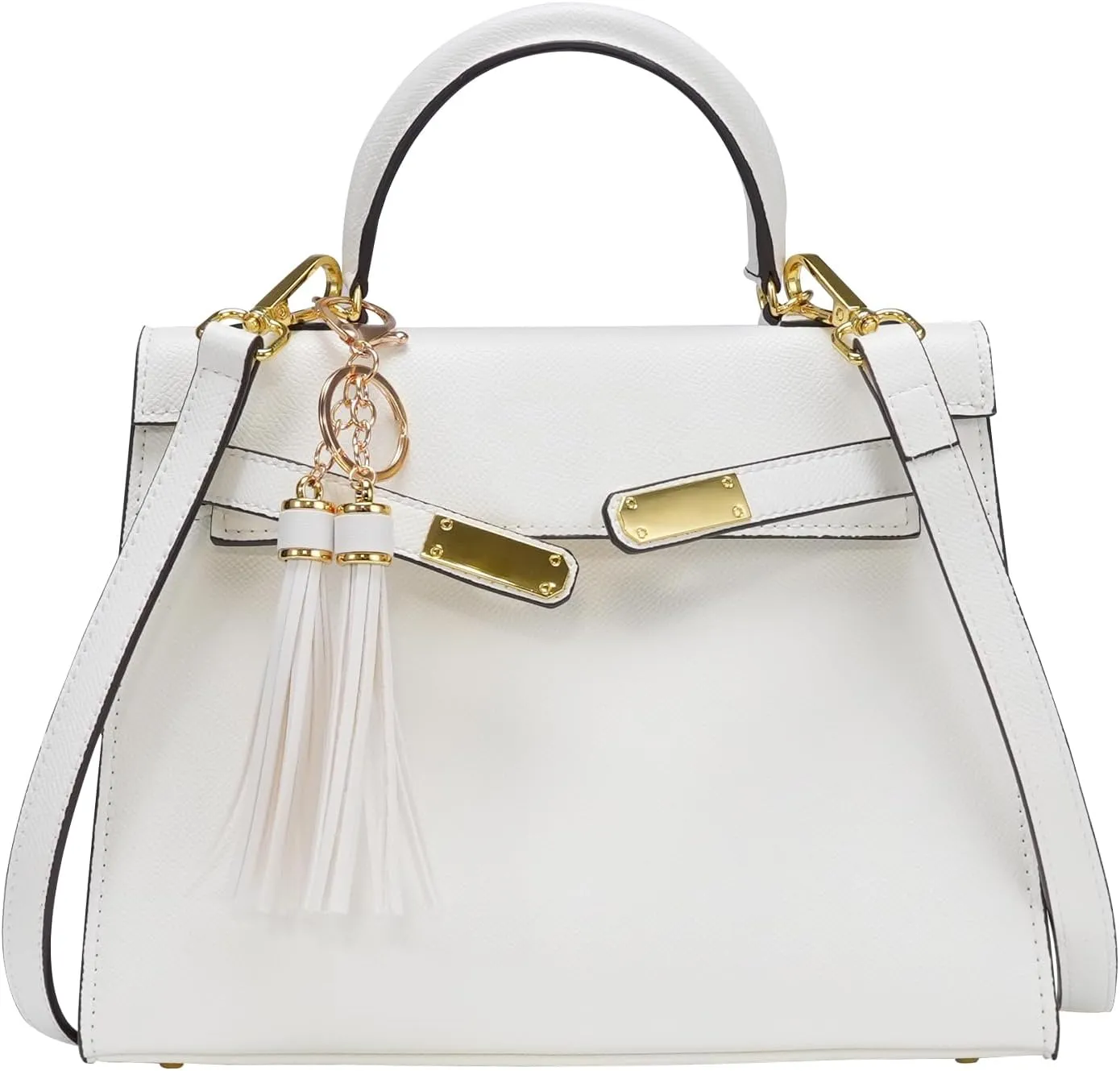 Women's Top Handle Satchel Handbags Purses Leather Fashion Crossbody Bag with Detachable Strap
